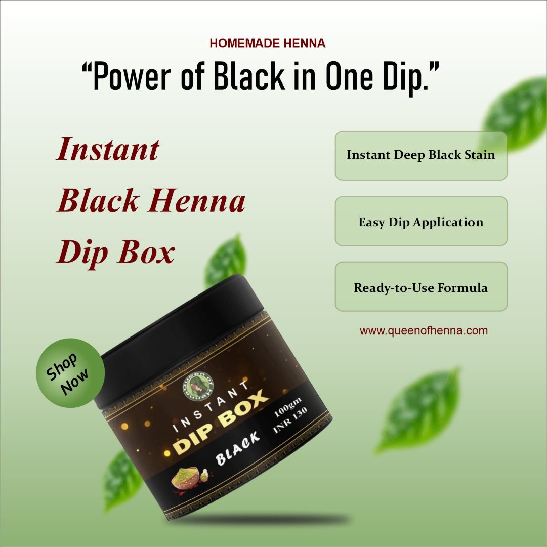 Instant Black Henna Dip Box (100gm) img32- queenofhenna