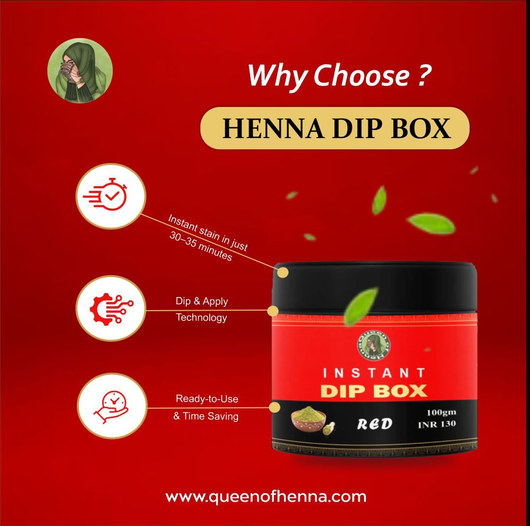 Instant Red Henna Dip Box (100gm) img4- queenofhenna