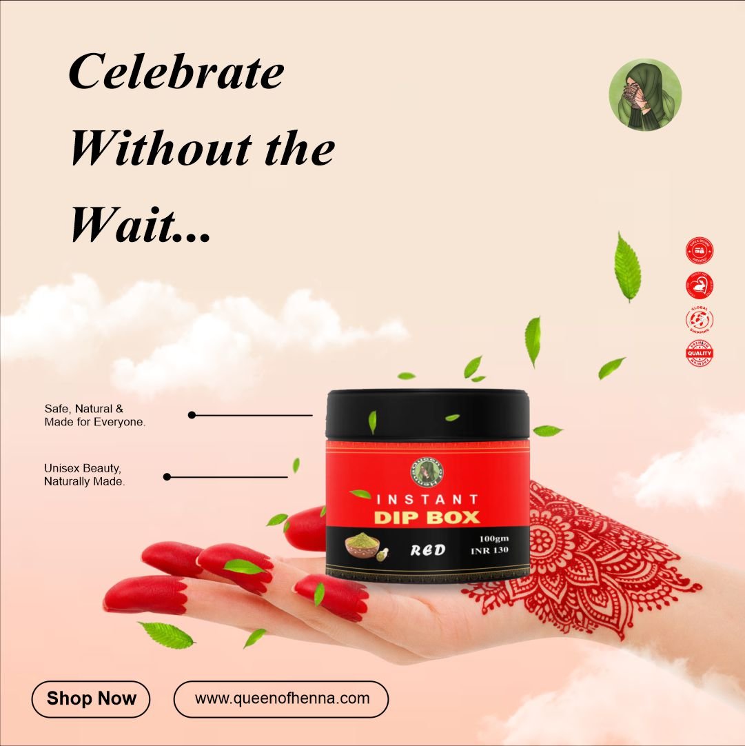 Instant Red Henna Dip Box (100gm) img5- queenofhenna