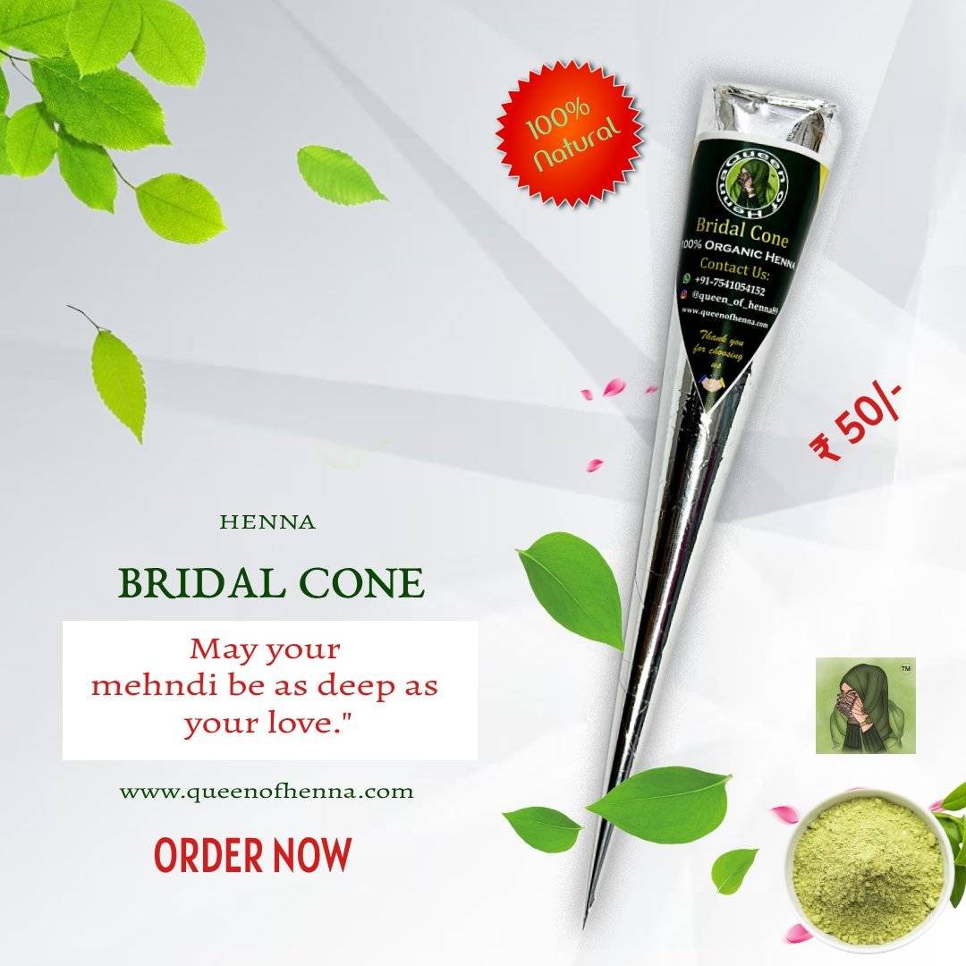 Natural Bridal Henna Cone | 100% Organic Mehndi