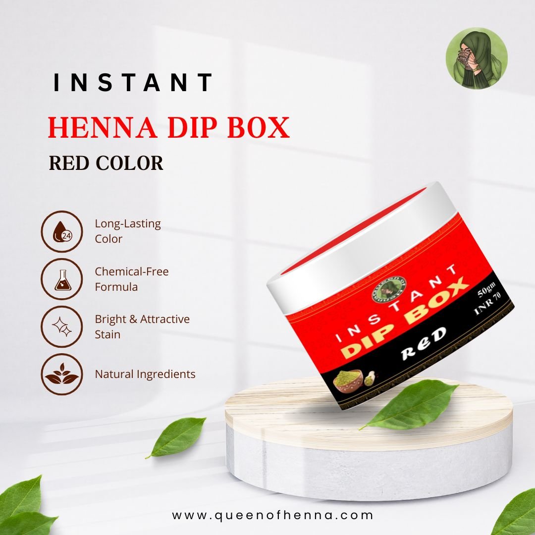 Red Henna Dip Box (50gm) img01 with USP- queenofhenna.com