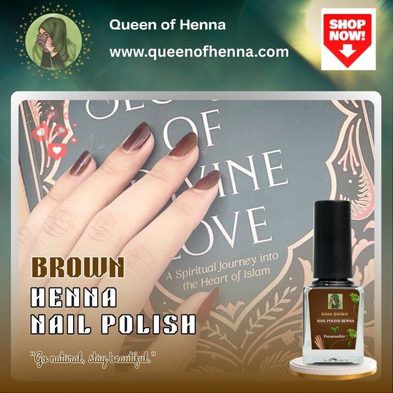 Brown Henna Nail Polish Result- queenofhenna