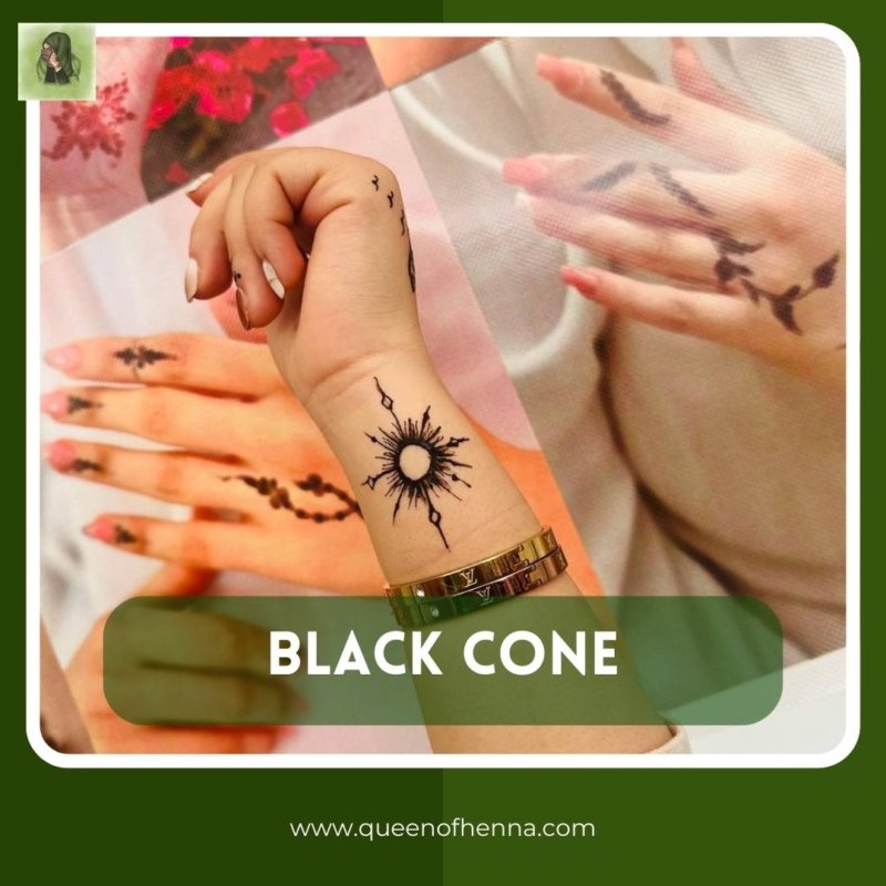 Black Instant Cone Result IMG 3- queenofhenna.com