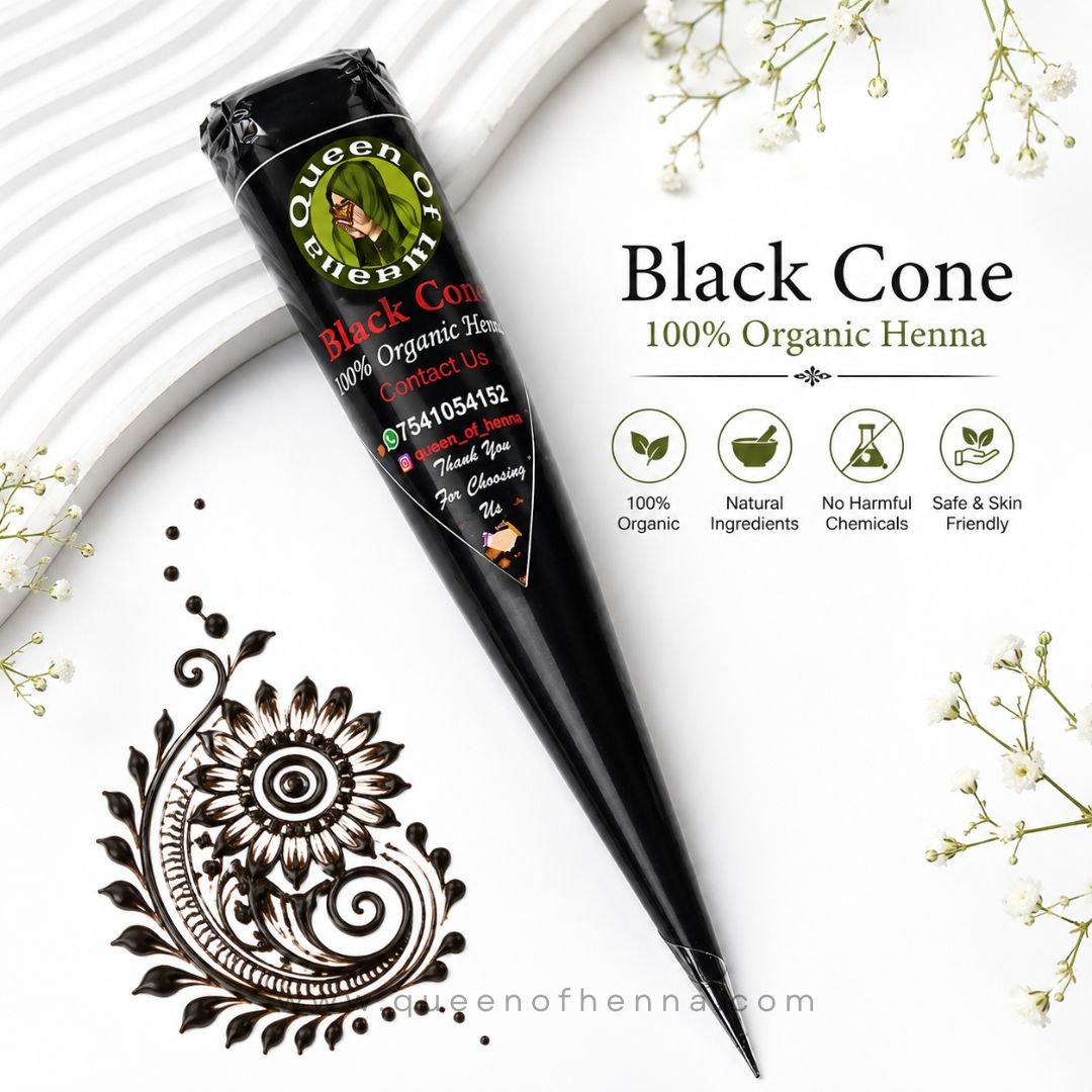 Black Instant Henna Cone img11- queenofhenna.com