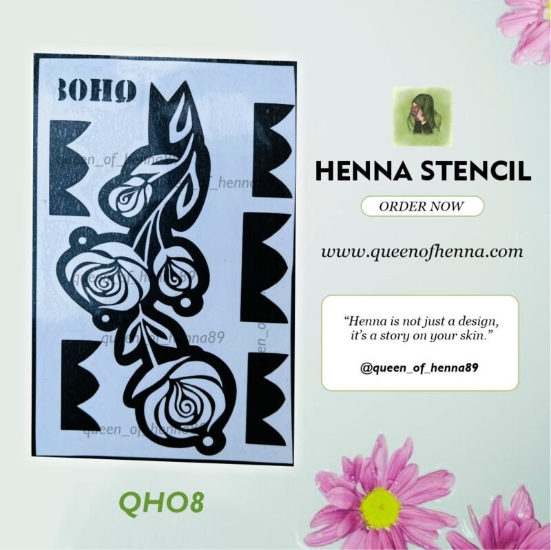 Mandala Henna Stencil (QH08) img 1- queenofhenna.com