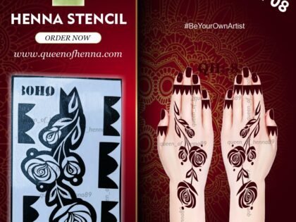 Reusable Mandala Henna Stencil (QH 08) - Queen of Henna