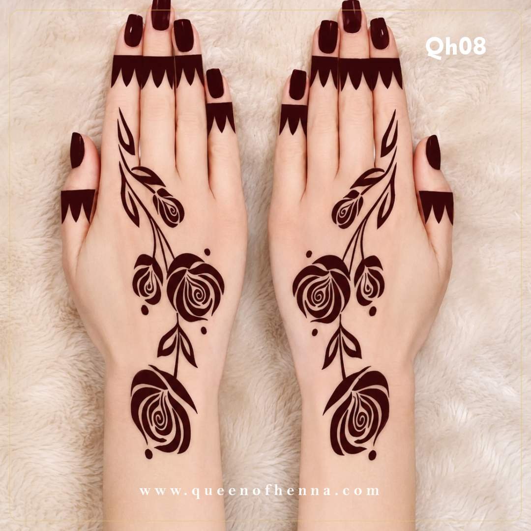 Mandala Henna Stencil (QH08) img2- queen of henna