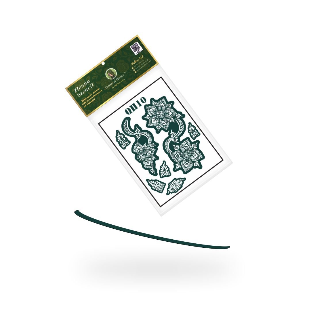 Reusable Large Henna Stencil (QH 10) | Bridal Mehndi Sticker