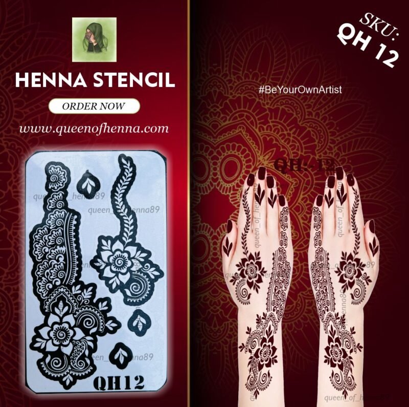 Henna Stencil (QH12) img 1 queenofhenna.com