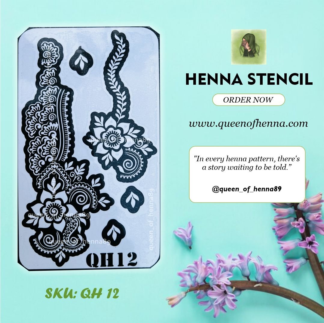 Reusable Henna Stencil (QH 12)