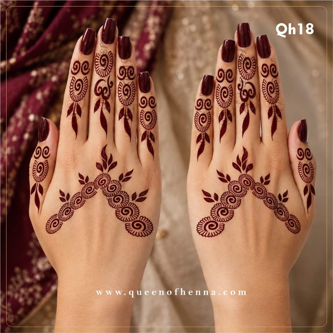Mandala Henna Stencil (QH18) img2- queen of henna