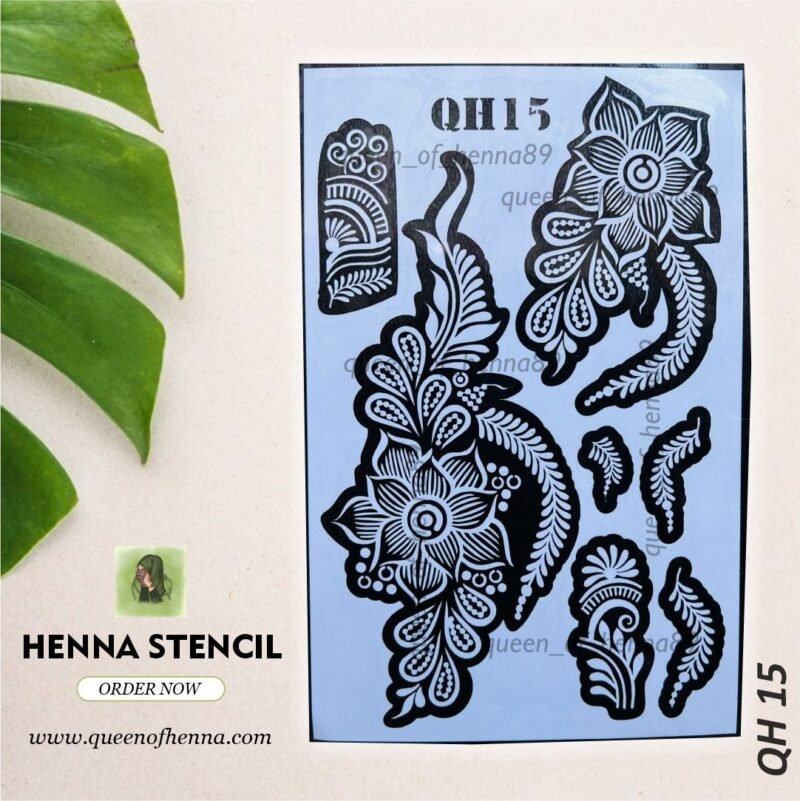 Reusable Stencil Medium img 2 (QH 15)- queenofhenna.com