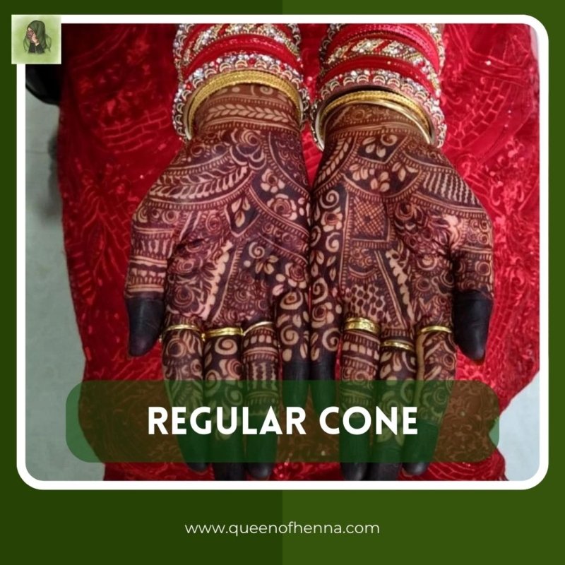 Regular Cone Result IMG 3- queenofhenna.com