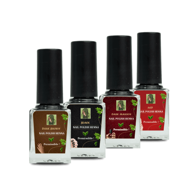 4 Colors Mehndi Nail Polish- queenofhenna