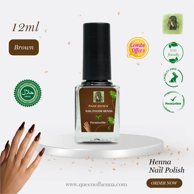 Buy 4 Shades of Natural Henna Nail Polish and Get 1 Nail Buffer Free - Image 5