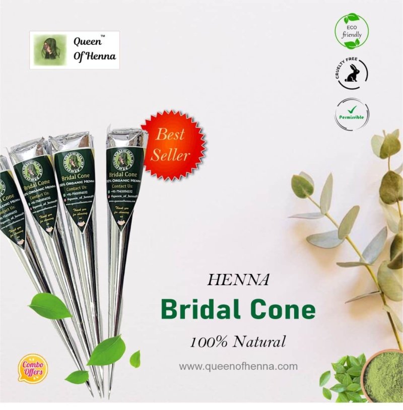 Buy 4 Bridal Mehndi Cone (Homemade) Combo Offer- queenofhenna.com