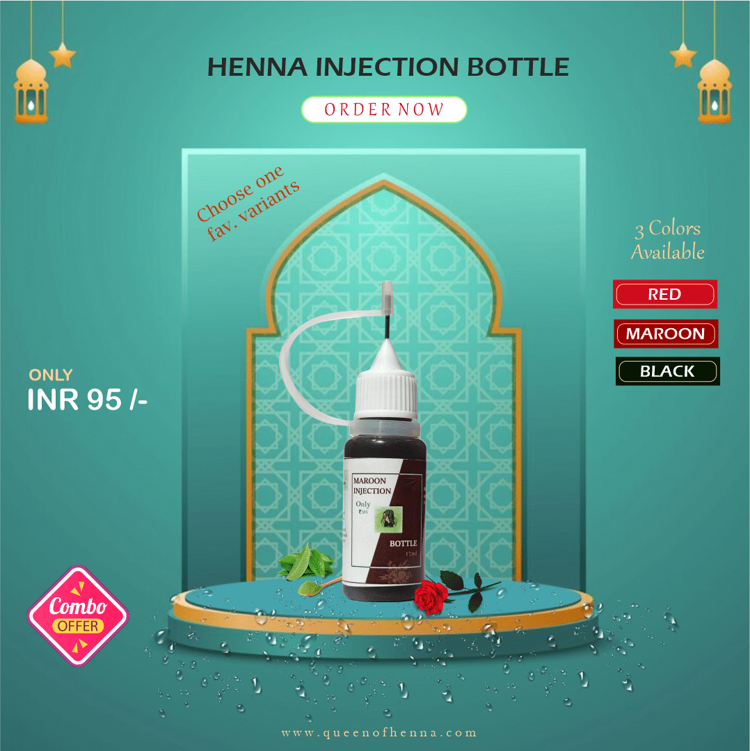 Henna Injection Bottle (17ml) | Halal Mehandi Nail Care