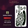 Reusable Medium Leg Henna Stencil (QH80) img 1- queenofhenna.com