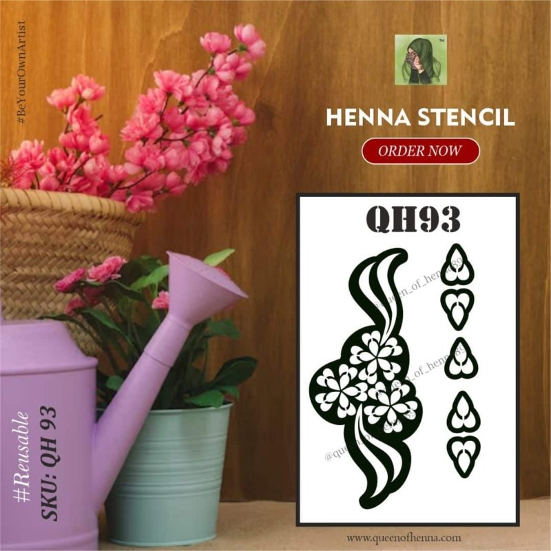 Reusable Small Kids Hand Henna Stencil (QH93) img 1- queenofhenna.com