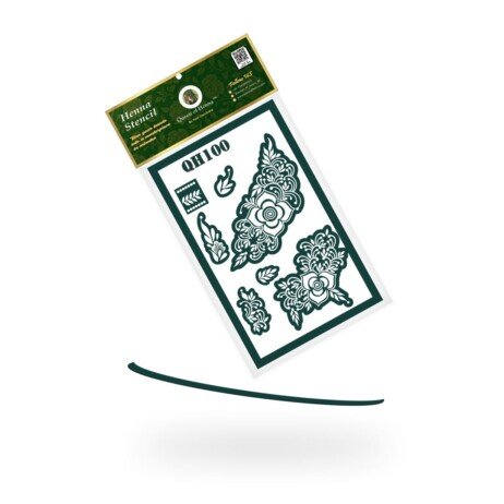 Reusable Medium Hand Henna Stencil (QH100) img 1- queenofhenna