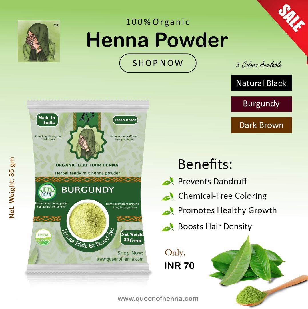 Premium Organic Henna Powder: Nourish, Color, and Strengthen Naturally