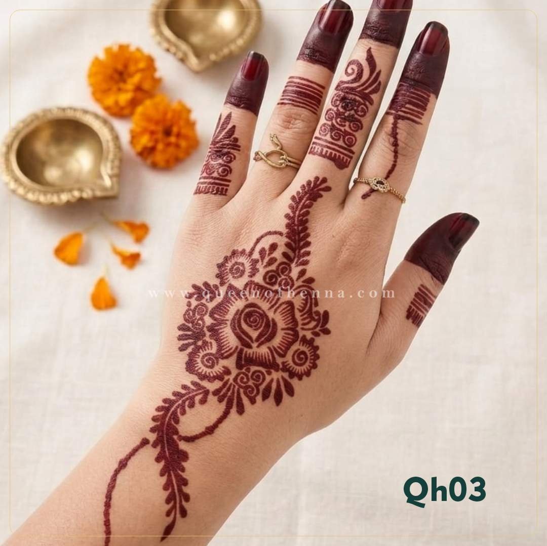 Mandala Henna Stencil (QH03)- img 4- queen of henna