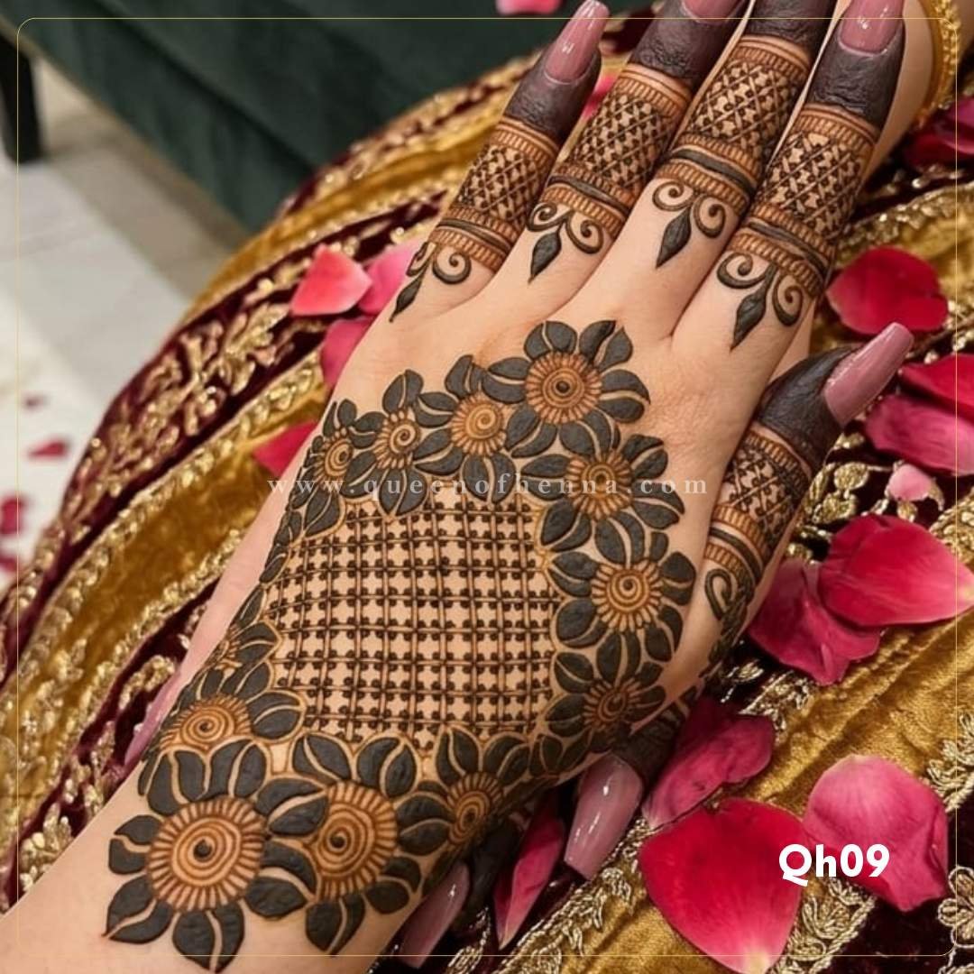 Mandala Henna Stencil (QH09) img2- queen of henna