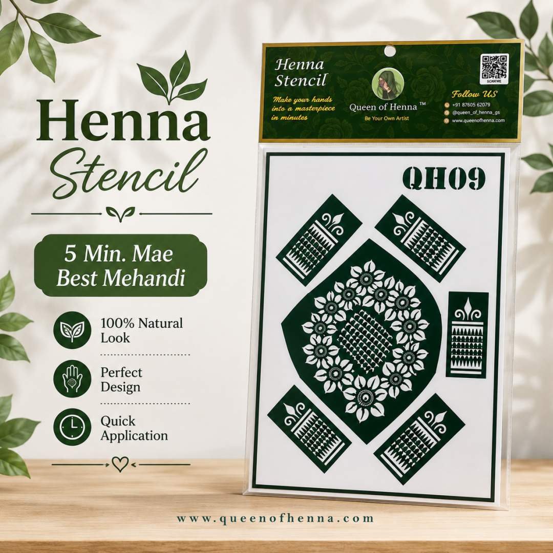 Mandala Henna Stencil (QH09) img3- queen of henna