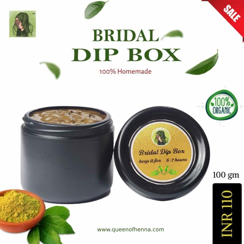 Bridal Henna Dip Box (100gm) img1- queenofhenna