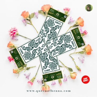 Large Hand Mehandi Sticker (QH05) img 2- queenofhenna
