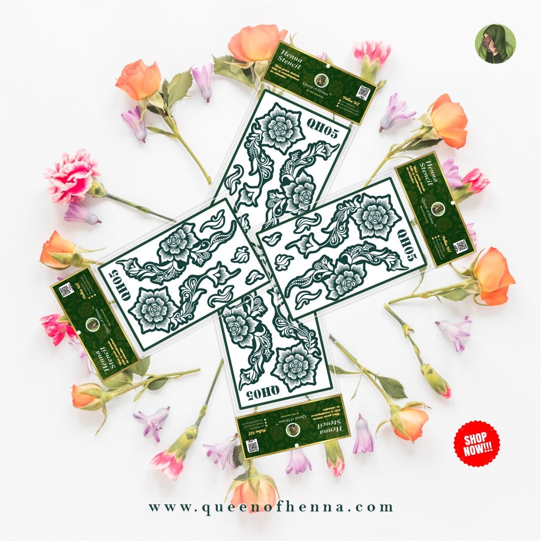 Large Hand Mehandi Sticker (QH05) img 2- queenofhenna