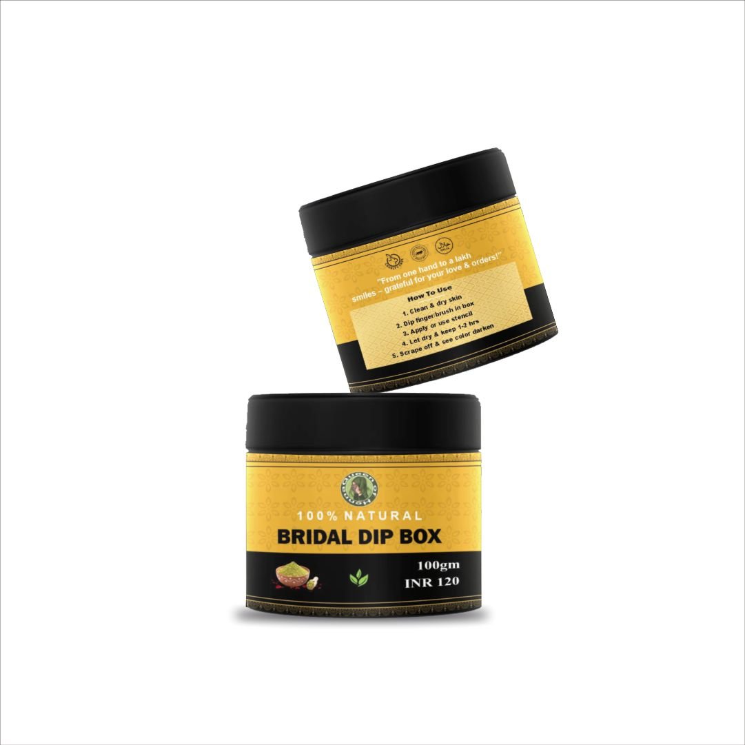 100% Homemade Bridal Henna Dip Box (100gm) | Wedding Mehndi