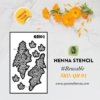 Reusable Medium Henna Stencil (QH01) img1- queenofhenna