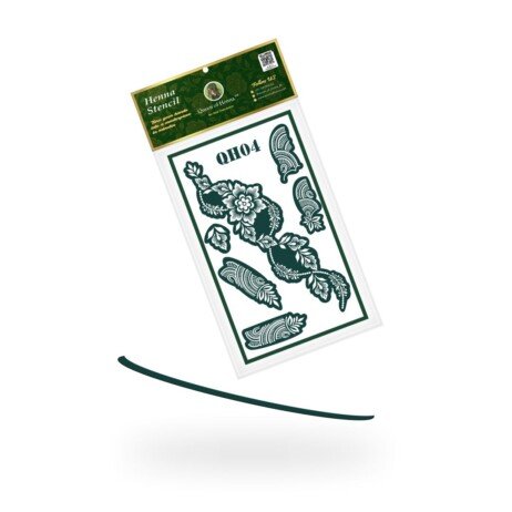 Reusable Medium mehandi hand Sticker (QH04) img 1- queenofhenna