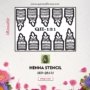 Reusable Large Finger Henna Stencil (QH131) img1- queenofhenna