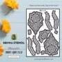 Reusable Large Leg Henna Stencil (QH112) img1- queenofhenna