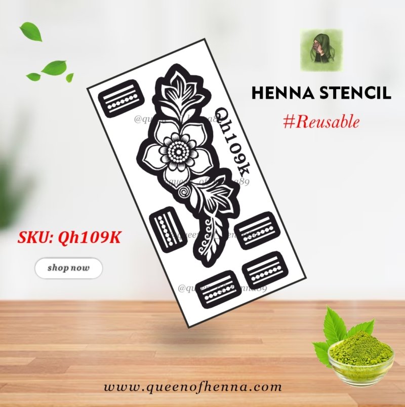 Reusable Small Kids Hand Henna Stencil (QH109K) img1- queenofhenna