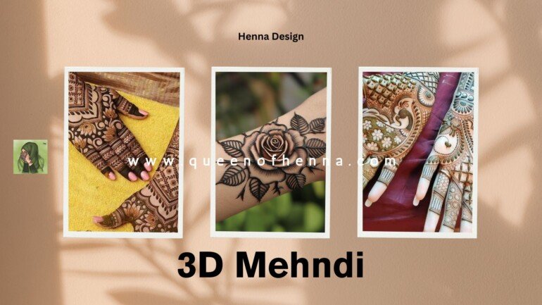 3D Mehndi Mehandi Design- queenofhenna