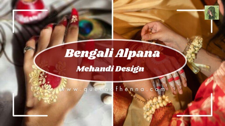 Bengali Alpana Mehandi Design- queenofhenna