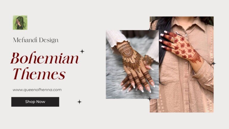 Bohemian Themes Mehandi Design- queenofhenna