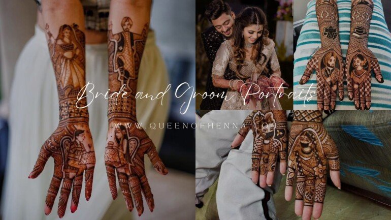 Bride and Groom Portraits Mehandi- queenofhenna