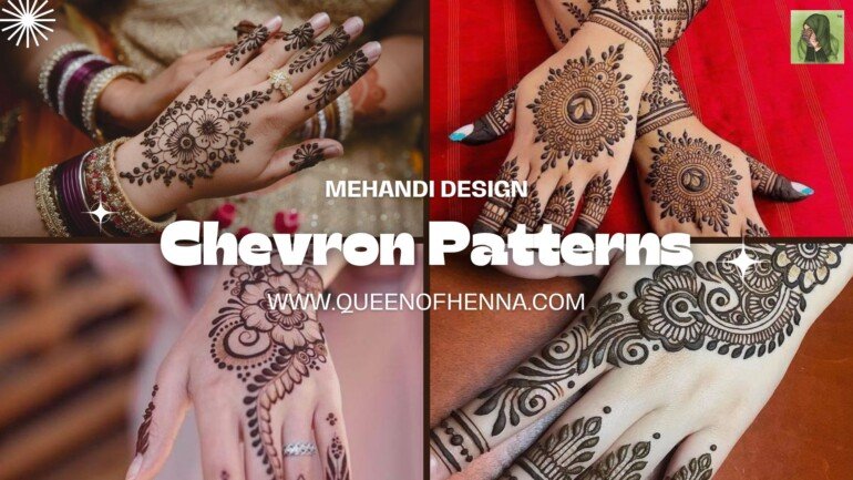 Chevron Patterns Mehandi Design- queenofhenna