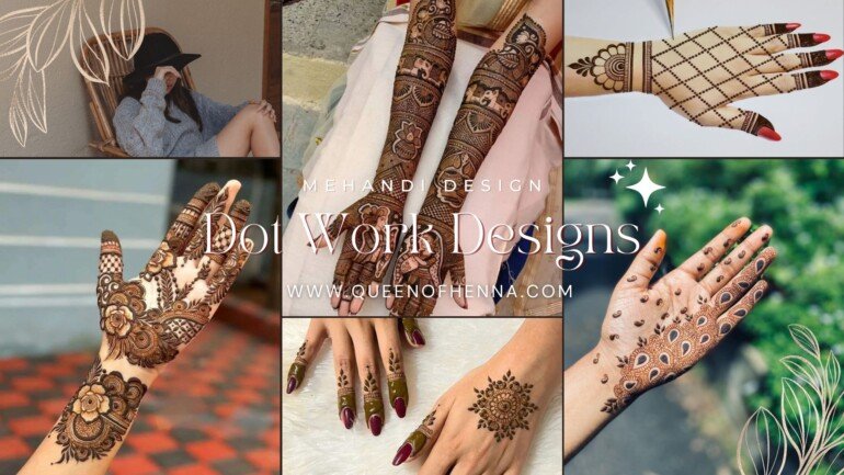 Dot Work Designs Mehandi Design- queenofhenna