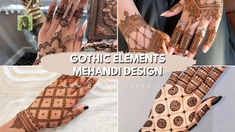 Gothic Elements Mehandi Design- queenofhenna