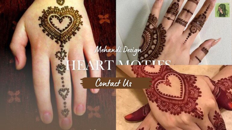 Heart Motifs Mehandi Design- queenofhenna