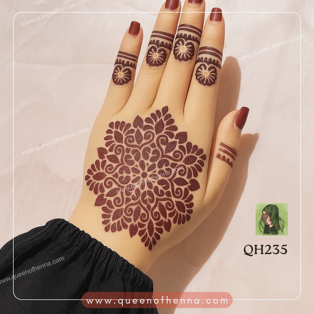 Mandala Hand Mehandi Stencil (QH235) img2- queenofhenna