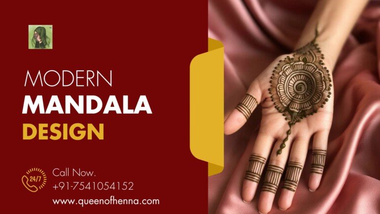 Mandala Meets Modern Mehandi Design- queenofhenna