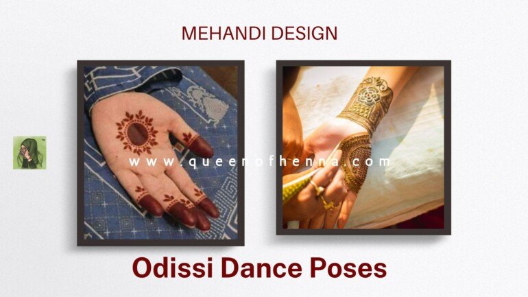Odissi Dance Poses Mehandi Design- queenofhenna