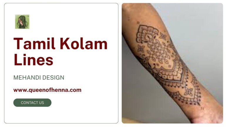 Tamil Kolam Lines Mehandi Design- queenofhenna