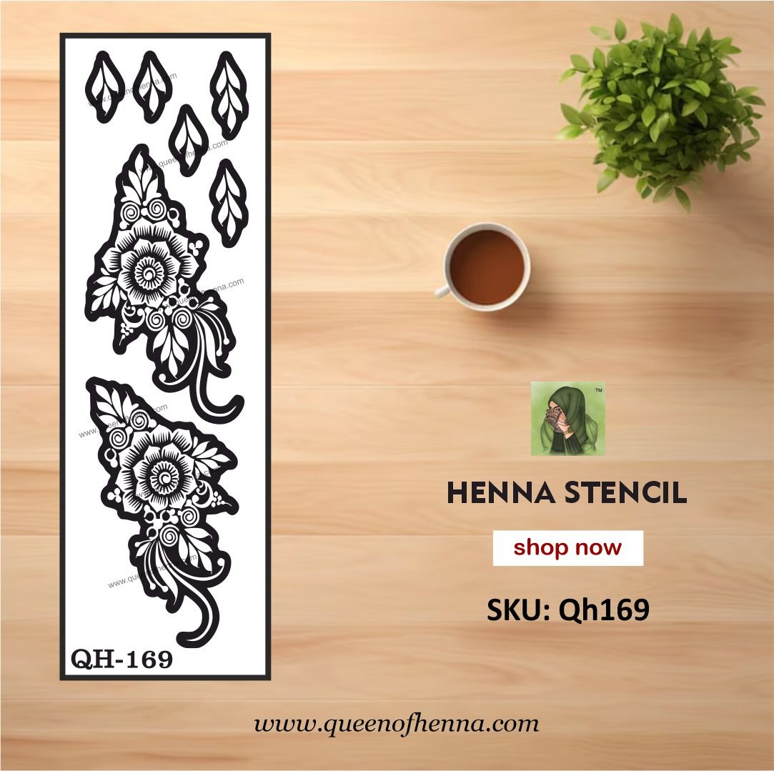 Reusable Large Kid Hand Mehandi Sticker (QH169) | Henna Stencil/Tattoo